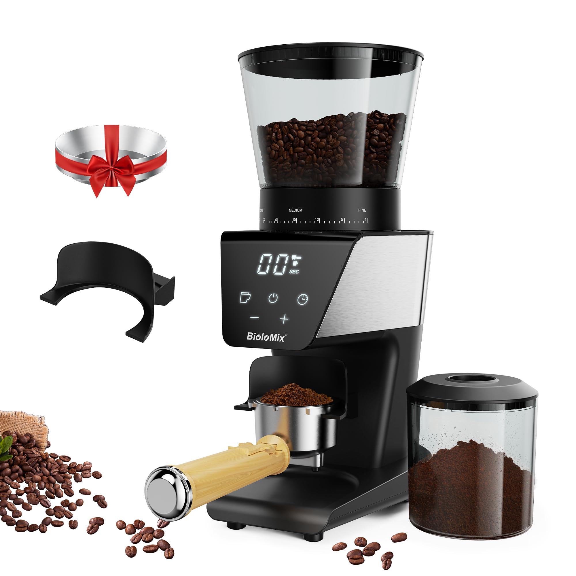 Amazon.com: BioloMix Electric Coffee Grinder, Conical Burr